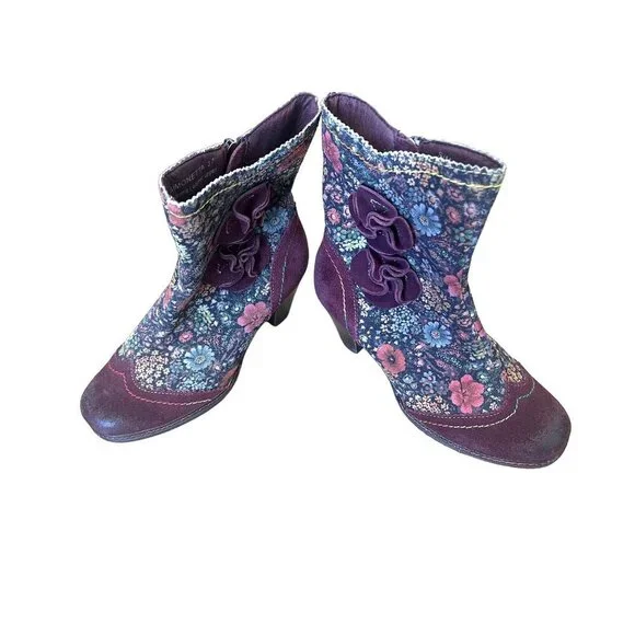 L' Atiste Simonetta Vintage Insired Sued Ankle Boots EU 37 - Picture 4 of 16